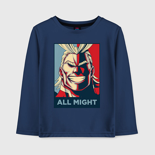 Детский лонгслив Моя геройская академия / Тёмно-синий – фото 1