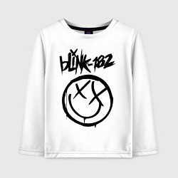 Лонгслив хлопковый детский BLINK-182, цвет: белый