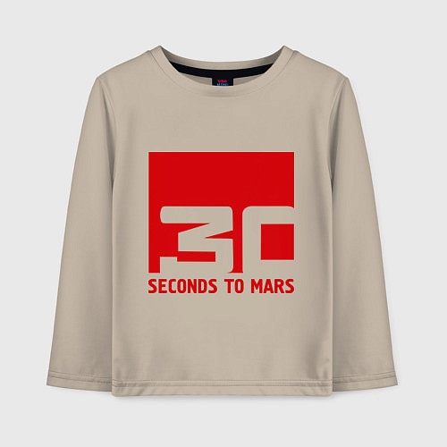 Детский лонгслив 30 seconds to mars / Миндальный – фото 1