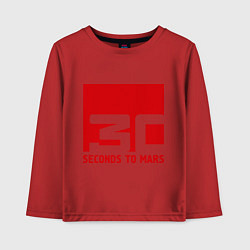 Лонгслив хлопковый детский 30 seconds to mars, цвет: красный