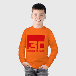 Лонгслив хлопковый детский 30 seconds to mars, цвет: оранжевый — фото 2