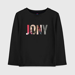 Лонгслив хлопковый детский Jony Аллея, цвет: черный