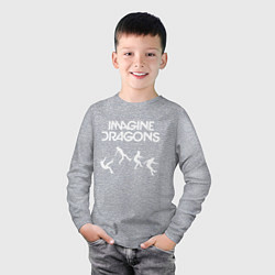 Лонгслив хлопковый детский IMAGINE DRAGONS, цвет: меланж — фото 2