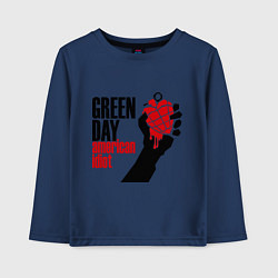 Лонгслив хлопковый детский Green Day: American idiot, цвет: тёмно-синий