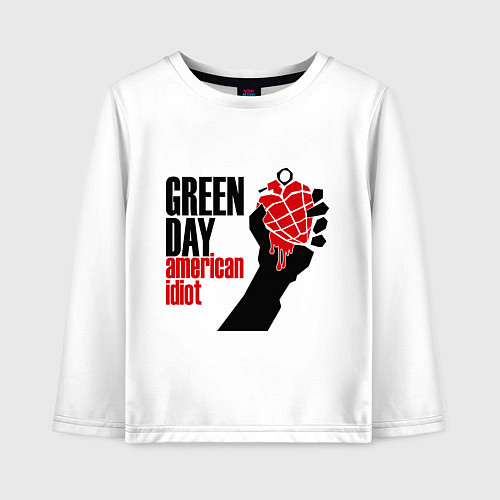 Детский лонгслив Green Day: American idiot / Белый – фото 1