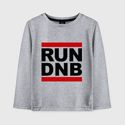 Лонгслив хлопковый детский RUN DNB, цвет: меланж