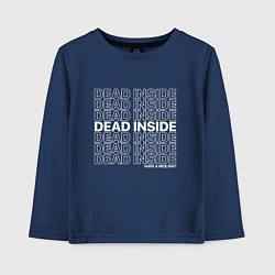 Лонгслив хлопковый детский Dead inside, цвет: тёмно-синий