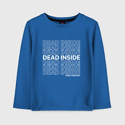 Лонгслив хлопковый детский Dead inside, цвет: синий