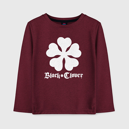 Детский лонгслив Black Clover / Меланж-бордовый – фото 1