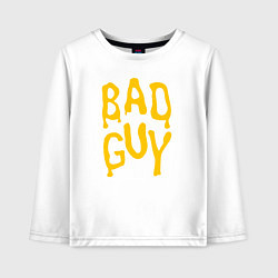 Лонгслив хлопковый детский Bad Guy, цвет: белый