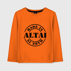 Лонгслив хлопковый детский Made in Altai, цвет: оранжевый