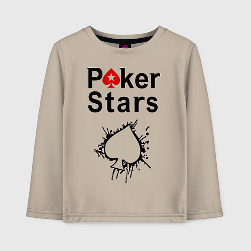 Детский лонгслив Poker Stars / Миндальный – фото 1