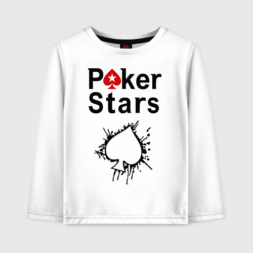 Детский лонгслив Poker Stars / Белый – фото 1