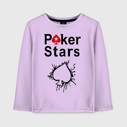 Лонгслив хлопковый детский Poker Stars, цвет: лаванда