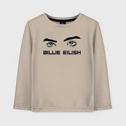 Лонгслив хлопковый детский Billie Eilish, цвет: миндальный