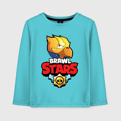 Детский лонгслив BRAWL STARS CROW PHOENIX / Бирюзовый – фото 1