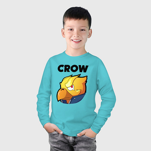 Детский лонгслив BRAWL STARS CROW PHOENIX / Бирюзовый – фото 3