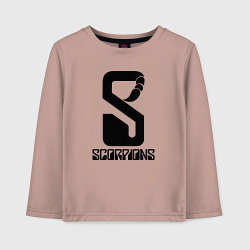 Детский лонгслив Scorpions logo / Пыльно-розовый – фото 1