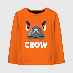 Лонгслив хлопковый детский Brawl Stars CROW, цвет: оранжевый