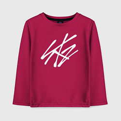 Лонгслив хлопковый детский Stray Kids, цвет: маджента