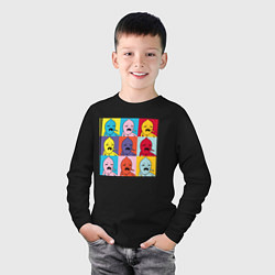 Лонгслив хлопковый детский Граф Лимонхват pop-art, цвет: черный — фото 2