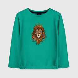 Лонгслив хлопковый детский Король Лев, цвет: зеленый
