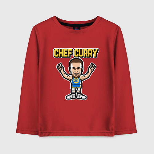 Детский лонгслив Chef Curry / Красный – фото 1