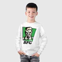 Лонгслив хлопковый детский BFG, цвет: белый — фото 2