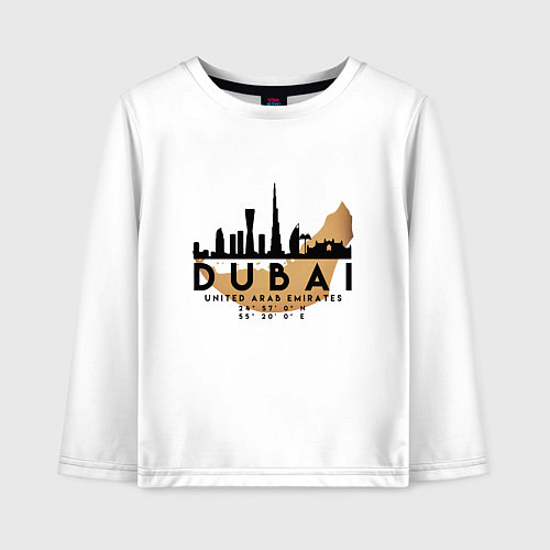 Детский лонгслив ОАЭ Дубаи / Белый – фото 1