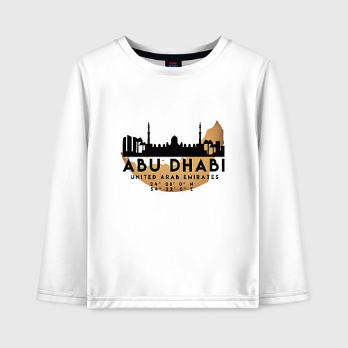 Детский лонгслив Абу-Даби ОАЭ / Белый – фото 1