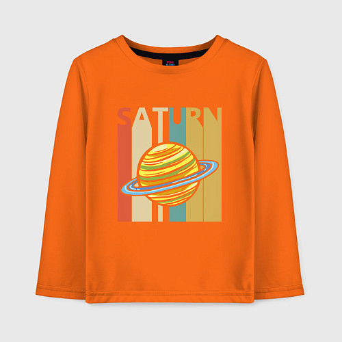 Детский лонгслив Сатурн / Оранжевый – фото 1