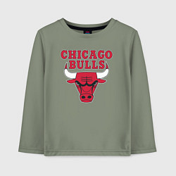 Лонгслив хлопковый детский CHICAGO BULLS, цвет: авокадо