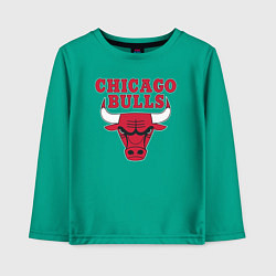 Лонгслив хлопковый детский CHICAGO BULLS, цвет: зеленый