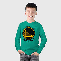 Лонгслив хлопковый детский GOLDEN STATE WARRIORS, цвет: зеленый — фото 2