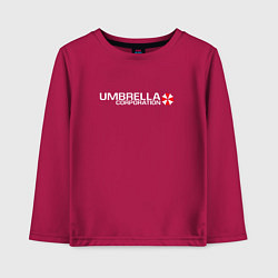 Лонгслив хлопковый детский UMBRELLA CORP, цвет: маджента