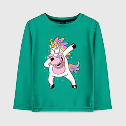 Детский лонгслив Dabbing Unicorn