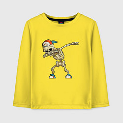 Лонгслив хлопковый детский Dab Skeleton, цвет: желтый