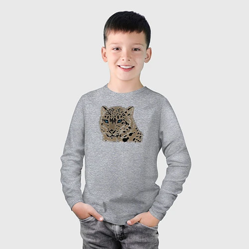 Детский лонгслив Metallized Snow Leopard / Меланж – фото 3