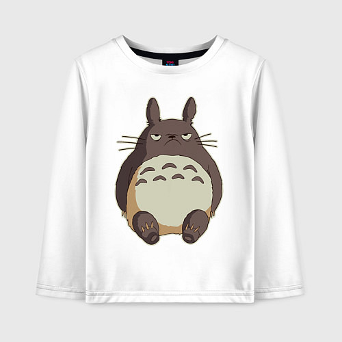 Детский лонгслив Грустный Тоторо / Белый – фото 1
