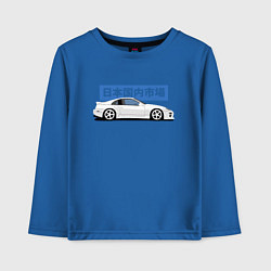 Лонгслив хлопковый детский JDM Legend Nissan 300ZX, цвет: синий