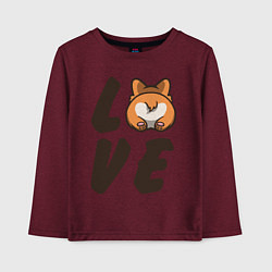 Детский лонгслив Love Corgi