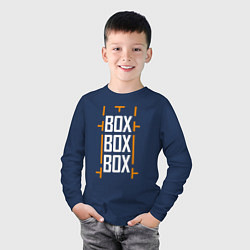 Лонгслив хлопковый детский Box box box, цвет: тёмно-синий — фото 2
