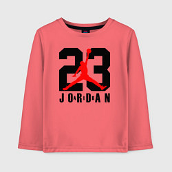 Лонгслив хлопковый детский MICHAEL JORDAN 23, цвет: коралловый