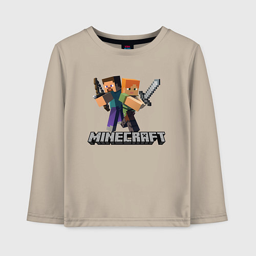Детский лонгслив MINECRAFT / Миндальный – фото 1