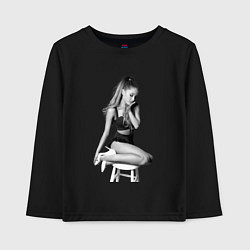 Лонгслив хлопковый детский ARIANA GRANDE, цвет: черный