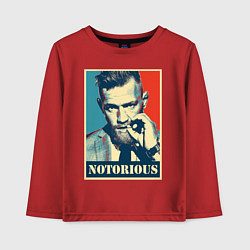 Лонгслив хлопковый детский Notorious, цвет: красный