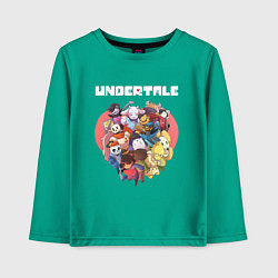 Лонгслив хлопковый детский UNDERTALE, цвет: зеленый