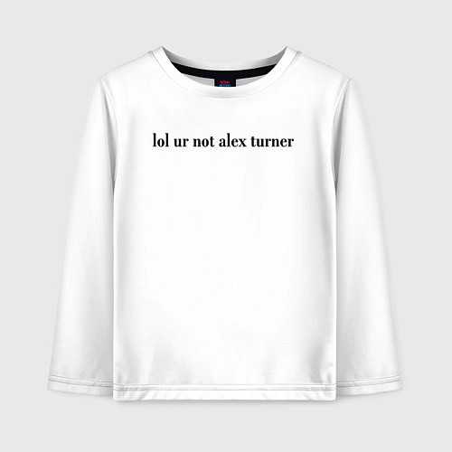 Детский лонгслив LOL Alex Turner / Белый – фото 1