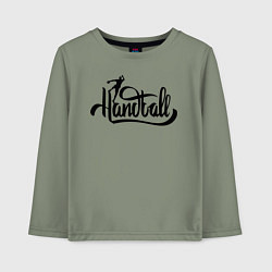 Детский лонгслив Handball lettering