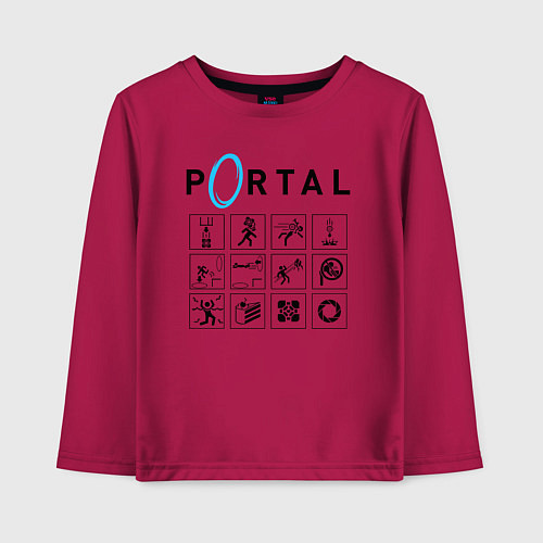 Детский лонгслив PORTAL / Маджента – фото 1